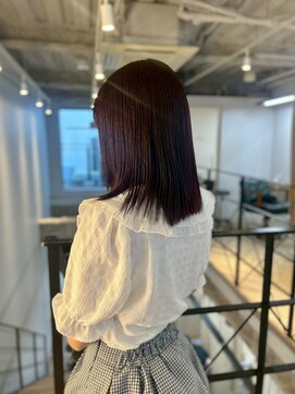 ヌープヘアーアイス(NUUP.hair ici) 【透明感】深みバイオレットの上品艶ミディスタイル◎