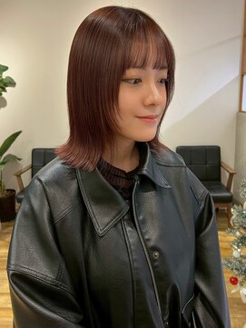 アースカラーボブ【20代30代イルミナカラー/縮毛矯正/髪質改善】