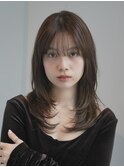 ミディアムレイヤー・ボブ/絶壁解消/２０代/３０代/長め 