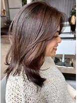 ヘアーリビング 730 宜野湾&nbsp;730 beige color ミディアムレイヤー/ミルクティー/透明感