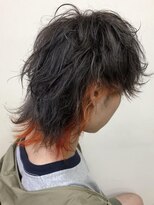 バディ 中野駅前店(BUDDY)&nbsp;カット+デザインカラー【インナーカラー/オレンジ】