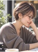 白髪ぼかしハイライト/キッズカット/ツートンカラー/守谷