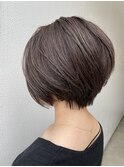 ショートボブ×アッシュグレージュ