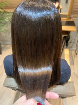 ジーナ 西荻窪(Zina) 20代30代40代マロンベージュAラインボブかきあげ