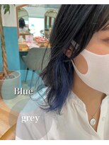 ロンド レグリーズ 立川(Lond leglise) 【槌矢圭悟】インナーカラー/ブルー/韓国/ミディアムヘア