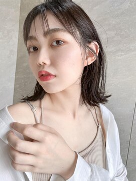 フラッグ ヘアー 天神西通り店(Flag HAIR) 切りっぱなしボブ☆インナーカラーイルミナカラーハイライト