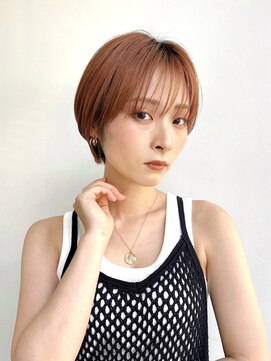 トルネード(TORNADO) 大人ショート前髪ありマッシュショートオレンジベージュ K0911