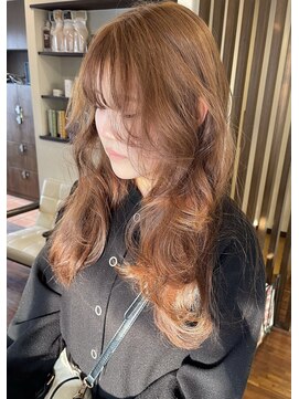 ダアッカ(da acca) ブリーチなしダブルカラー暖色ミルクティー