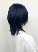 ウルフカット＋ネイビーブルー　三鷹/吉祥寺【清水】