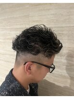 ヘアー スニップ(hair snip) 刈り上げツーブロツイストハイライトパーマ【上桂/桂】