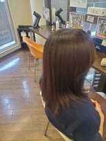 ツヤイロ 島田店&nbsp;白髪染めボブウルフカット前髪レイヤー小顔ワンレン