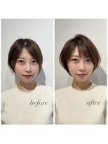 レリーキルト 岡本(RelyQuilt) 顔型診断before&after5×髪質改善カラー