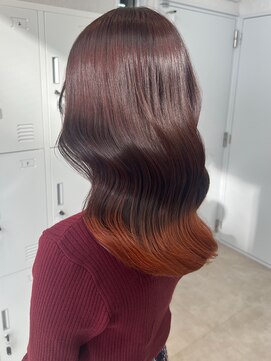 トレヘアー 京都 烏丸(tRe hair) 【エンドカラー(裾カラー)】【ダブルカラー】【ブリーチ】