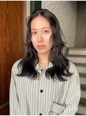 ウェーブセミロング