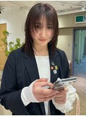 黒髪/ボブルフ/ネビージュ/小顔/ワンレン/栄/髪質改善/前髪