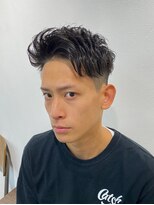 メゾンフォーメン 心斎橋店(Maison for men)&nbsp;フェードカット　ワイルドアップバング　ニュアンスパーマ