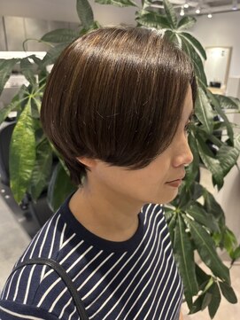 マルフェ 天王寺(marfe) 【marfe】ハンサムショート＿脱白髪染め＿白髪ぼかしハイライト