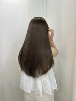 イオエ 梅田(ioe) ミルクティーベージュ/レイヤーボブ /髪質改善/縮毛矯正