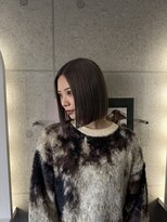 ウニュ(unu.) 切りっぱなしボブ/グレージュカラー/透明感カラー