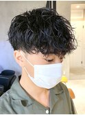 調布メンズパーマツイストスパイラルパーマ波巻きパーマツイスパ