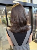 垢抜けピンクブラウン外ハネボブ