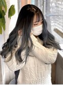 デニムブルー/バレイヤージュ/グラデーション