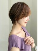 小顔に見えるショートボブ