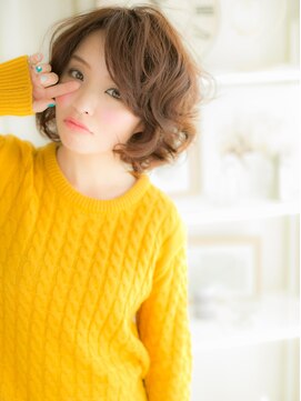 モッズヘア 越谷(mod's hair) 外国人風オンブレオレンジカラーくせ毛風ロブ越谷20代30代40代b!