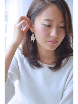 アドラーブル 万代店 (adorable) 【adorable】大人上品レイヤー☆耳掛けも☆シンプルミディ