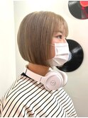 ダブルカラーミルクティーベージュカラーケアブリーチハイトーン