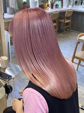 サンクプロジェクト(cinq PROJECT) ダブルカラーミルクティーピンクベージュカラーハイトーンカラー