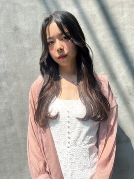 ロンド ストラーダ 心斎橋(Lond strada) 韓国前髪顔周りロング×インナーグレージュ[心斎橋/髪質改善]