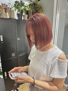 アルカナ 原宿表参道(ARCANA) 前髪　マルチ　ピンクベージュ　インナーグレージュ　ウルフ