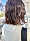オレンジブラウン・肩ラインボブ