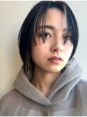センターパート/ぱつんとボブ/インナーカラー/髪質改善