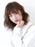 ゆるふわボブミディアムスタイル