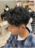 メンズカット 爽やか清潔感パーマ 波巻きスパイラル