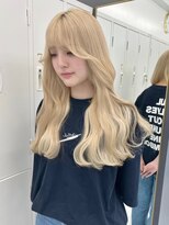 ランテルディ 渋谷(LANTERDIT)&nbsp;韓国ヘア　ヨシンモリ　ウェーブヘア　ダブルカラー　ブリーチ