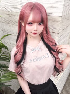 カプセル シンジュク(CAPSULE) ☆CAPSULE☆ピンク＆インナーブラック　シールエクステ８０枚