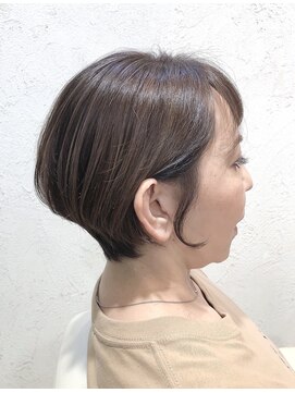 サイン(SIGN) 前髪あり大人ショート30代40代50代白髪ぼかしボブルフネビージュ