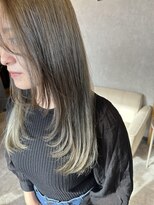 ブランカヘアー 西尾(BLANCA HAIR) 韓国レイヤー×オリーブベージュ