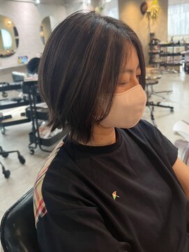 ティダスマイル ふじみ野店(tida smile) ●脱白髪染めハイライト*白髪ぼかしベージュ20代30代40代50代