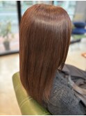 20代30代40代50代　秋色コーラル　髪質改善カラー