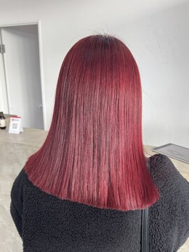 ノートエートル 西金沢(Nought etre) レッドカラー10代20代30代ブリーチカラー