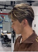 ニュアンスパーマフェザーパーマ黒髪韓国マッシュツーブロック