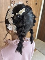 アクアリップル(aqua ripple)&nbsp;キッズポコポコリボンヘアアレンジ