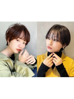 広がり・くせ毛でお悩みの方も扱いやすく抜け感のあるショートへ！髪質改善/縮毛矯正もぜひご相談ください