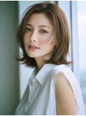 ☆ホワイトグレージュミニウルフデジタルパーマチェリーブラウン