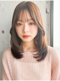 イメチェンうるツヤサイドバングシースルーバング小顔カット