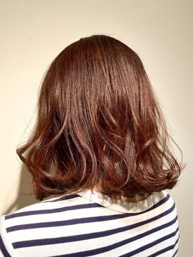 エイクス ヘア デザイン×美髪クリニック 千葉(AQs hair design) くびれヘア/アプリコットオレンジ/夏/髪質改善[千葉駅]